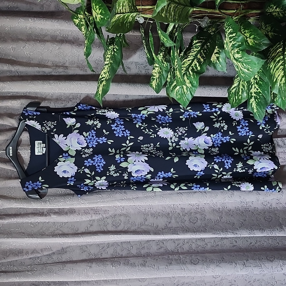 Sheri Martin Midnight Floral Midi Dress